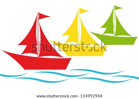 Colorful sailing boats