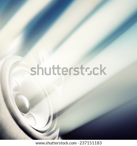 Music party background. Sound speaker and abstract lights.