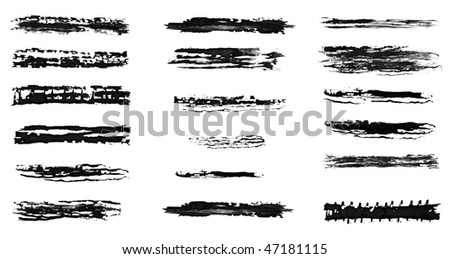 painted brush strokes, may use as detailed half-toned raster image or easily convert to vector.
