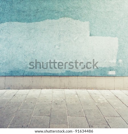 Aged street wall background, texture