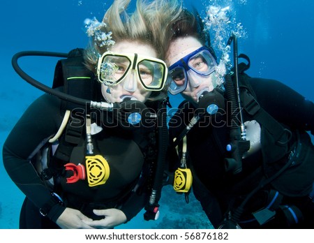 two scuba divers