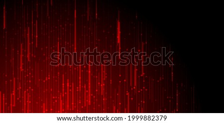 Dark red neon technology lines abstract vector background