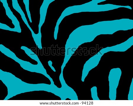 Drapery Curtain Fabric Aqua Blue Zebra Print