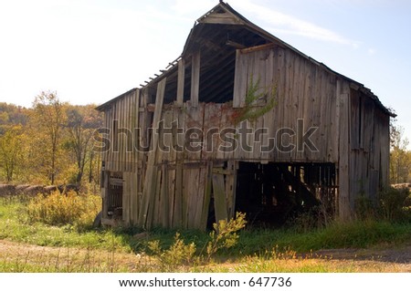 A barn that has seen its better days. Still a beautiful site to see as it begins to be reclaimed by nature.