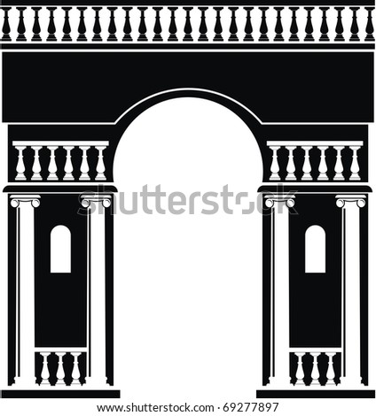 Illustration Of Architectural Element - Silhouette Of Triumphal Arch ...