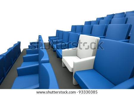 a movie theater seats, one special seat
