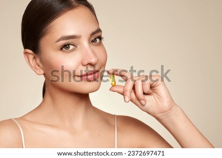 Similar – Image, Stock Photo Young smiling woman taking photo on vintage camera