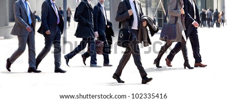 Similar – Image, Stock Photo Pedestrians against the light
