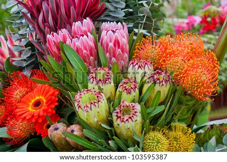 Beautiful summer bunch of flowers. Floral pattern.