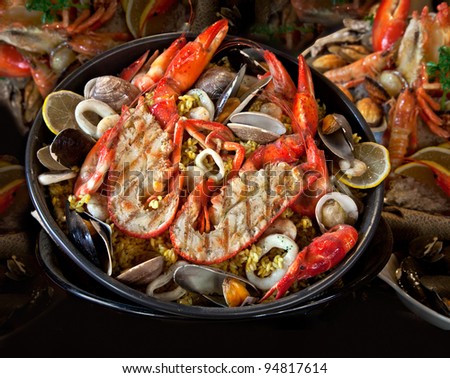 Seafood. Prepared Shellfish. Mediterranean.