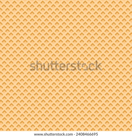 Vector image of the well baked yellow waffle background with the square patterns.