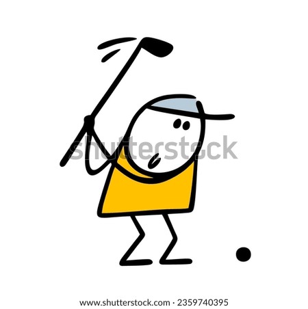 Similar – Image, Stock Photo Attention golfer