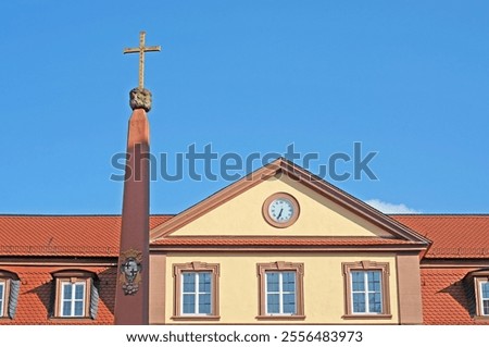 Similar – Foto Bild Giebelkreuz Haus Dach