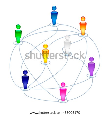 Social Connections Icon Stock Vector Illustration 53006170 : Shutterstock