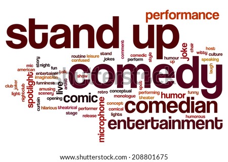 Stand up comedy concept word cloud background