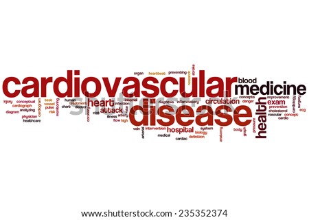 Cardiovascular disease word cloud concept