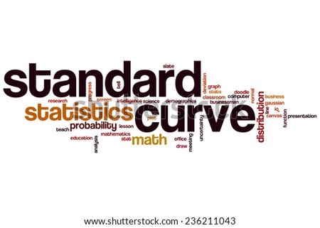 Standard curve word cloud concept