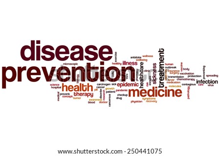 Disease prevention word cloud concept