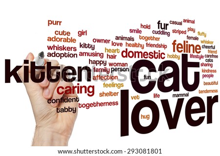 Cat lover concept word cloud background
