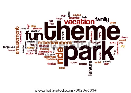 Theme park word cloud