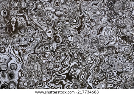 Abstract decorative background with blurred pattern of circles, figures, curves, lines and spots. Can be used as wallpaper.