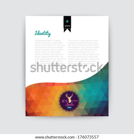 Corporate identity vector triangle pattern, background, illustration with plenty space for your text. Geometric backdrop. Identity banner design template, vector illustration.