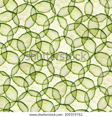 Cucumber sliced pattern. Cucumber. Sliced juicy cucumber pattern, Seamless close up background.