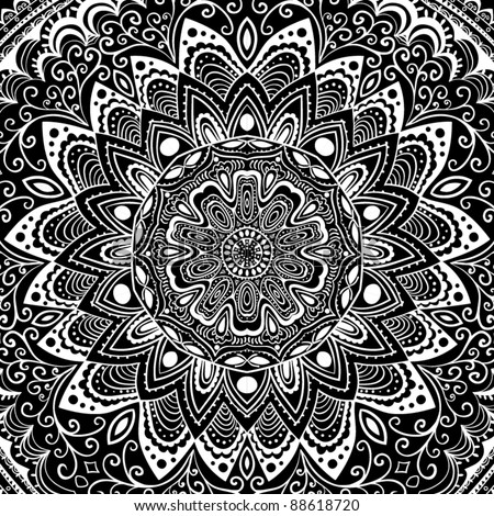 Ornamental Lace Pattern, Circle Background With Many Details, Looks ...