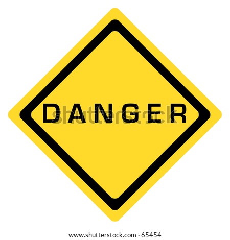 Yellow / Black Square Traffic Sign. Danger Symbol Stock Photo 65454 ...