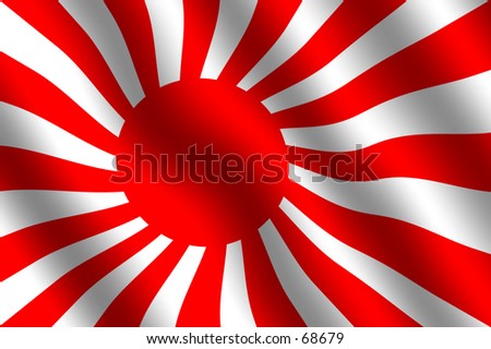 Japanese War Flag (Naval Flag) . With Waving Effect Stock Photo 68679 ...