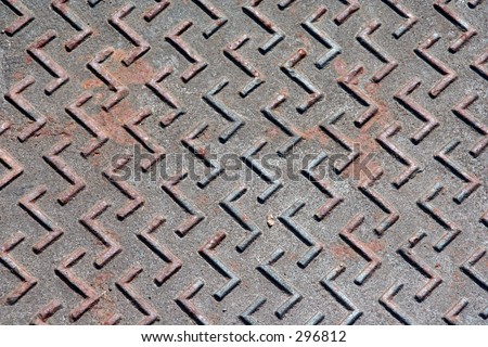 Detail of metal flooring