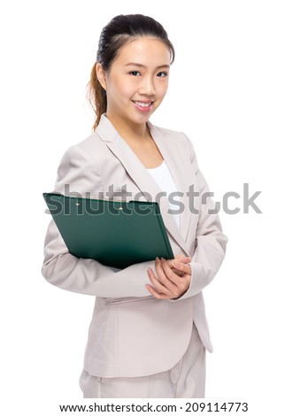 Asian businesswoman with folder