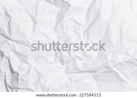 Wrinkled white paper