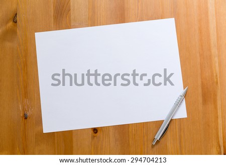 White Blank paper for advertising