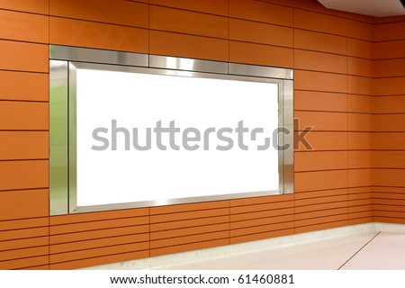 blank billboard indoor