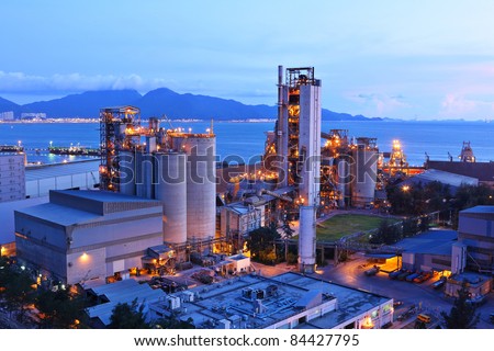 Similar – Image, Stock Photo Industrial site at night.