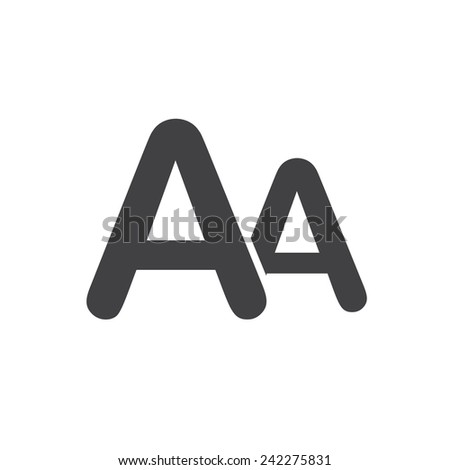 Font size, modern flat icon