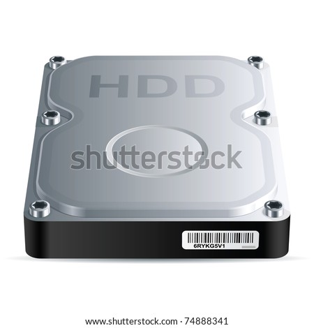 Hard disk drive (HDD), vector EPS 8.