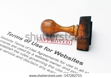 Terms of use for websites - approved
