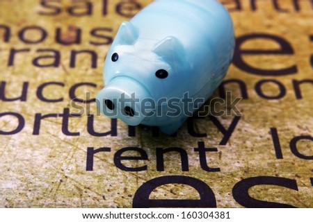 Piggy bank and rent concept