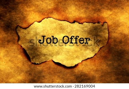 Job offer concept