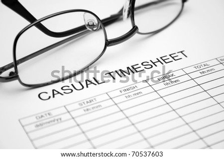 Casual time sheet