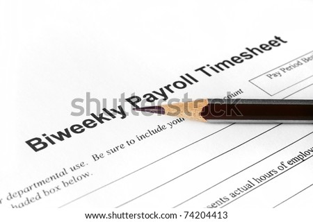 Biweekly payroll time sheet