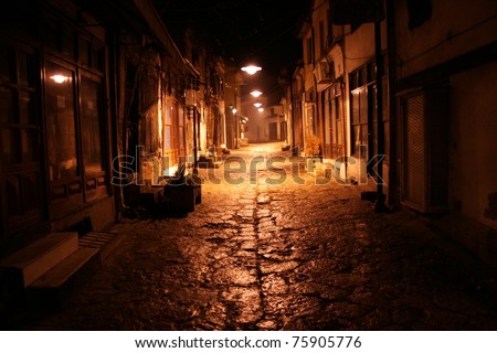 Similar – Image, Stock Photo Dark lane Alley Narrow