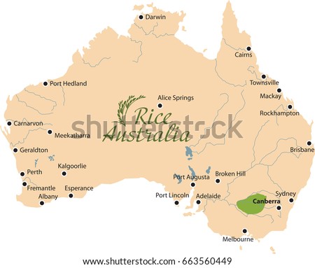 map rice australia