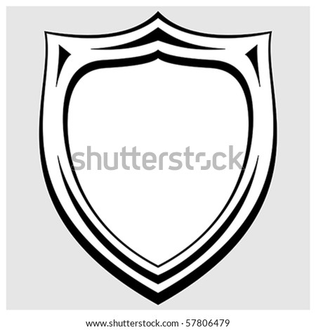 Black And White Heraldic Badge Vector - 57806479 : Shutterstock