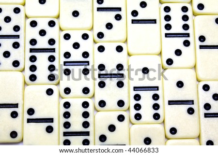 the game of domino is decomposed on a white background