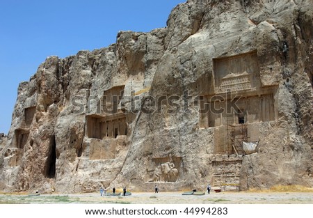 Naqsh-e Rostam, Tombs of Persian Kings, near Persepolis. Iran.