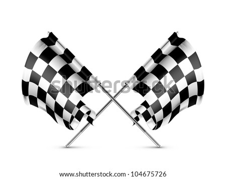 Two Crossed Checkered Flags, Bitmap Copy Stock Photo 104675726 ...