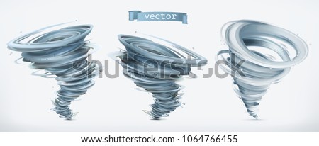Tornado. 3d vector icon set Foto stock © 